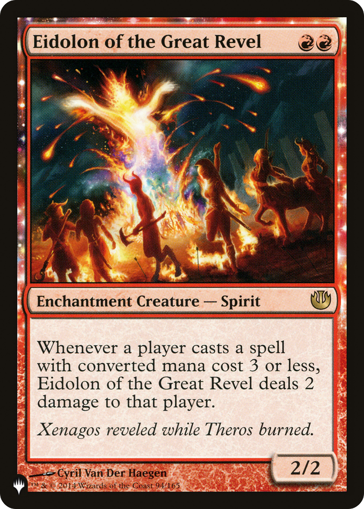 Eidolon of the Great Revel (PLIST-1050) - The List: (nyxtouched) - Premium MTG Single from Wizards of the Coast - Just $0.52! Shop now at Game Crave Tournament Store