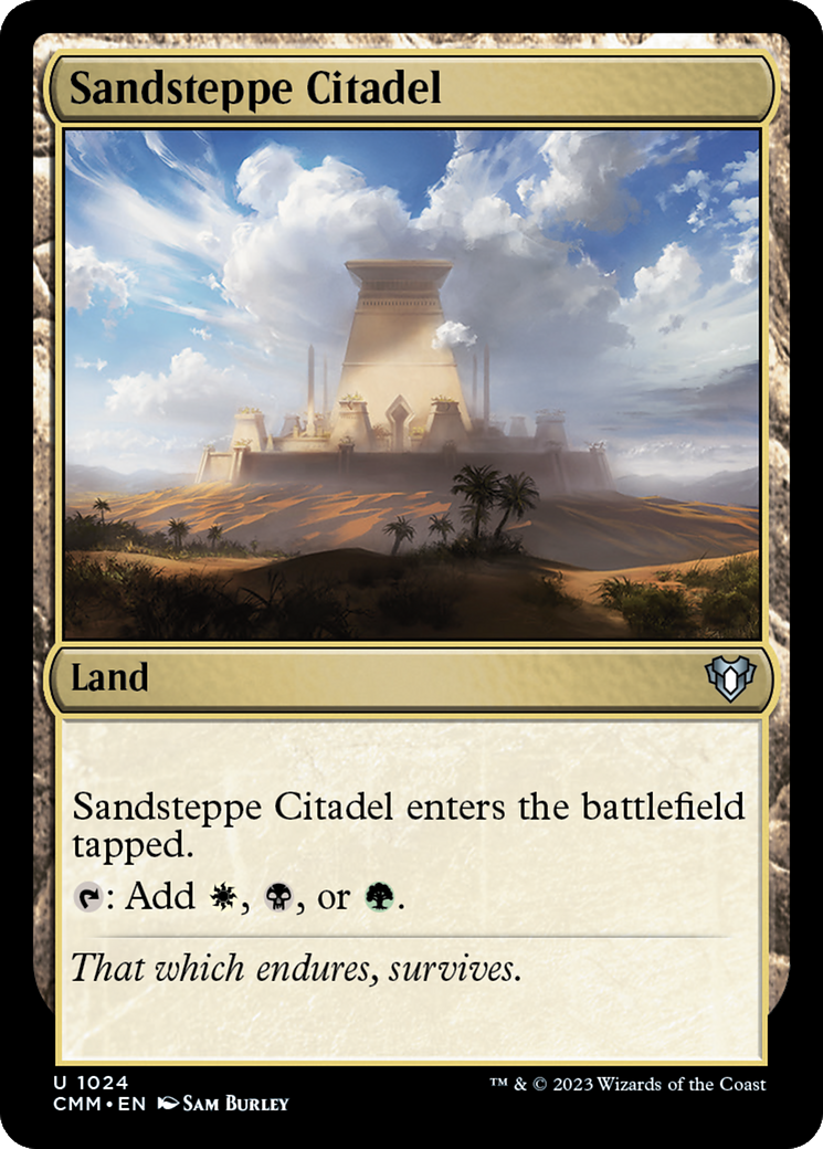 Sandsteppe Citadel (CMM-1024) - Commander Masters - Premium MTG Single from Wizards of the Coast - Just $0.09! Shop now at Game Crave Tournament Store