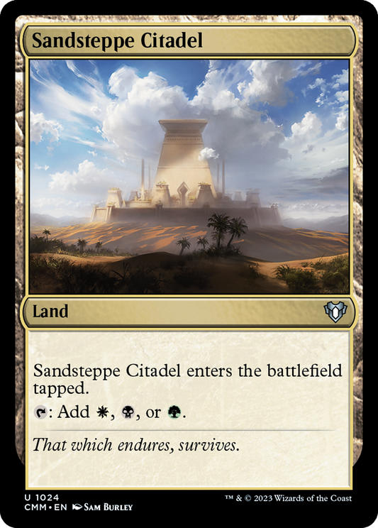 Sandsteppe Citadel (CMM-1024) - Commander Masters - Premium MTG Single from Wizards of the Coast - Just $0.09! Shop now at Game Crave Tournament Store