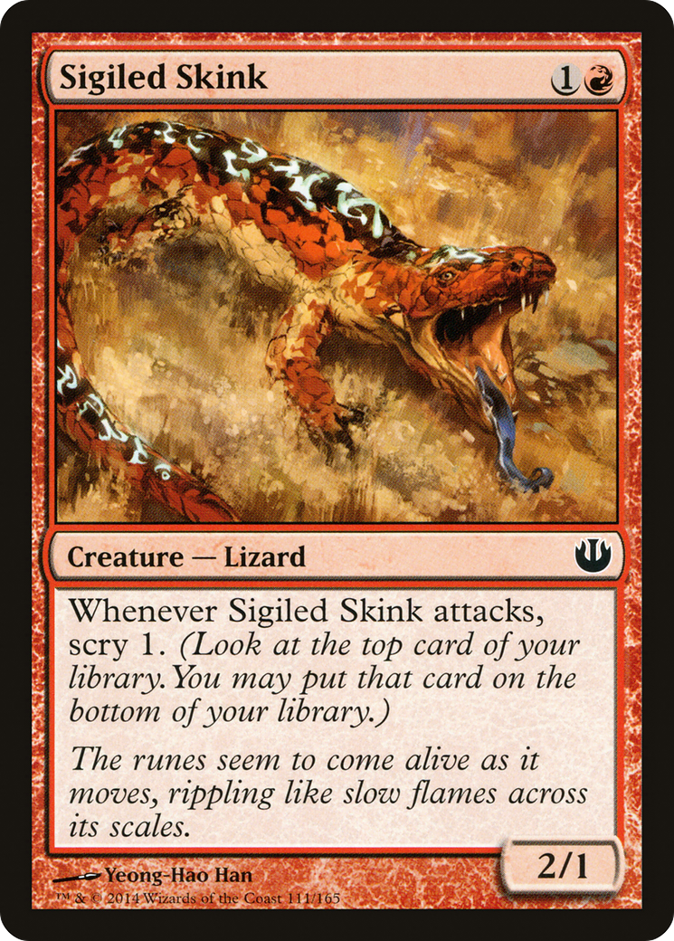 Sigiled Skink (JOU-111) - Journey into Nyx Foil - Premium MTG Single from Wizards of the Coast - Just $0.08! Shop now at Game Crave Tournament Store