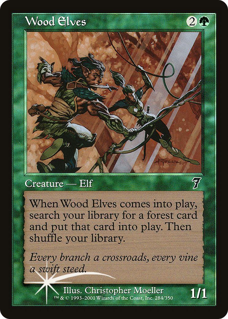 Wood Elves (7ED-284★) - Seventh Edition Foil - Premium MTG Single from Wizards of the Coast - Just $14.60! Shop now at Game Crave Tournament Store