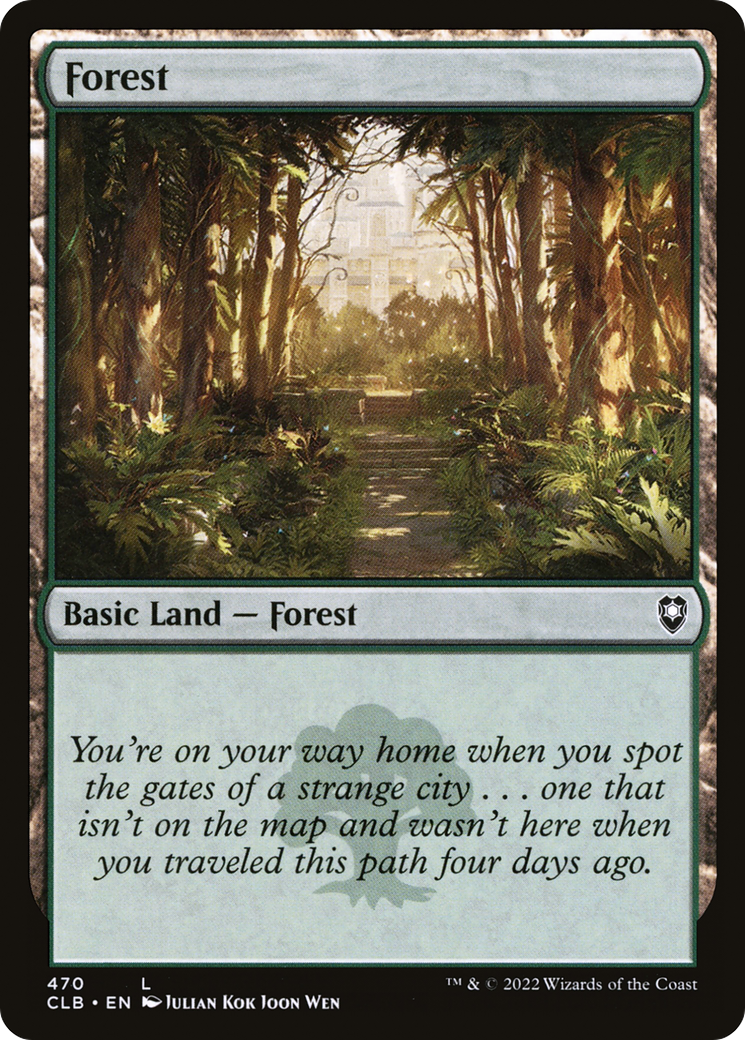 Forest (CLB-470) - Commander Legends: Battle for Baldur's Gate Foil - Premium MTG Single from Wizards of the Coast - Just $0.25! Shop now at Game Crave Tournament Store