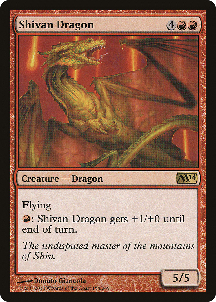 Shivan Dragon (M14-154) - Magic 2014 - Premium MTG Single from Wizards of the Coast - Just $0.08! Shop now at Game Crave Tournament Store