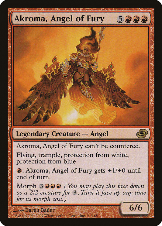 Akroma, Angel of Fury (PLC-094) - Planar Chaos - Premium MTG Single from Wizards of the Coast - Just $0.29! Shop now at Game Crave Tournament Store