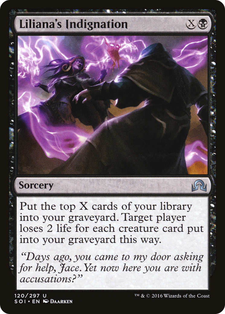 Liliana's Indignation (SOI-120) - Shadows over Innistrad Foil - Premium MTG Single from Wizards of the Coast - Just $0.13! Shop now at Game Crave Tournament Store