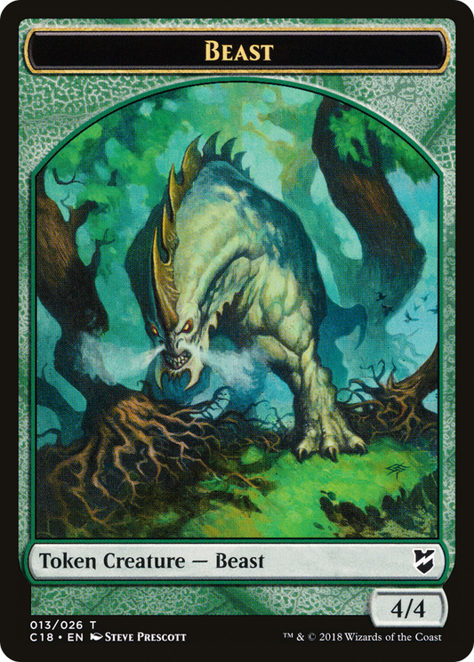 Beast (TC18-013) - Commander 2018 Tokens - Premium MTG Single from Wizards of the Coast - Just $0! Shop now at Game Crave Tournament Store