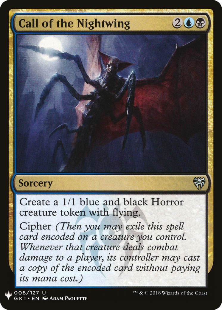 Call of the Nightwing (MB1-1405) - Mystery Booster - Premium MTG Single from Wizards of the Coast - Just $0.08! Shop now at Game Crave Tournament Store