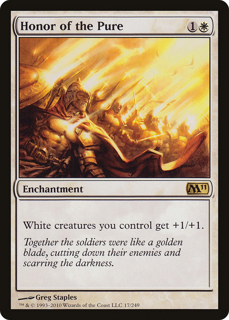 Honor of the Pure (M11-017) - Magic 2011 Foil - Premium MTG Single from Wizards of the Coast - Just $0.87! Shop now at Game Crave Tournament Store