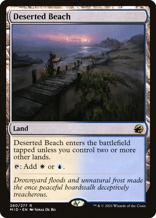 Deserted Beach (MID-260) - Innistrad: Midnight Hunt - Premium MTG Single from Wizards of the Coast - Just $4.02! Shop now at Game Crave Tournament Store