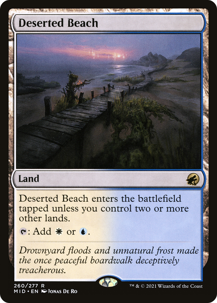 Deserted Beach (MID-260) - Innistrad: Midnight Hunt Foil - Premium MTG Single from Wizards of the Coast - Just $2.32! Shop now at Game Crave Tournament Store