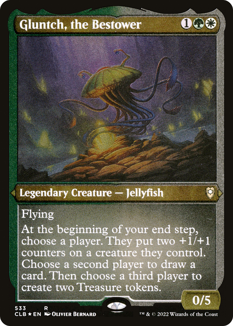 Gluntch, the Bestower (CLB-533) - Commander Legends: Battle for Baldur's Gate Etched Foil - Premium MTG Single from Wizards of the Coast - Just $0.25! Shop now at Game Crave Tournament Store