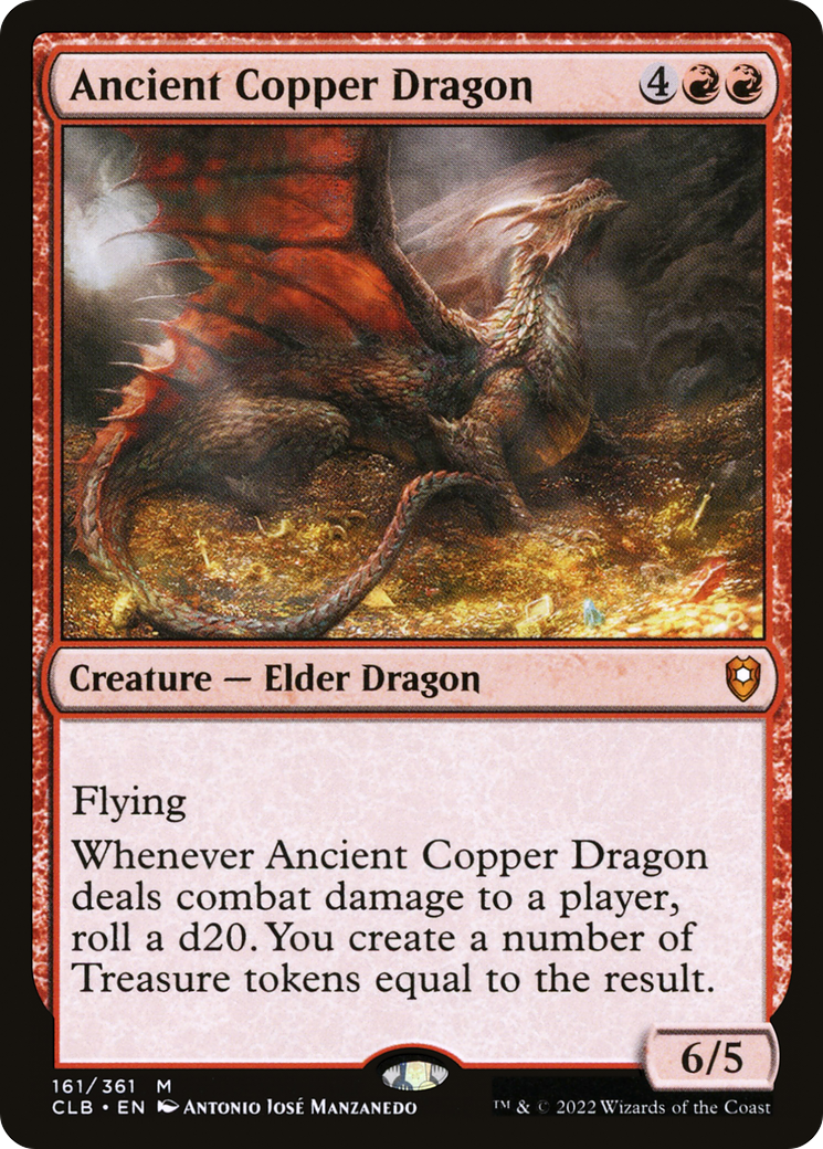 Ancient Copper Dragon (CLB-161) - Commander Legends: Battle for Baldur's Gate Foil - Premium MTG Single from Wizards of the Coast - Just $24.03! Shop now at Game Crave Tournament Store