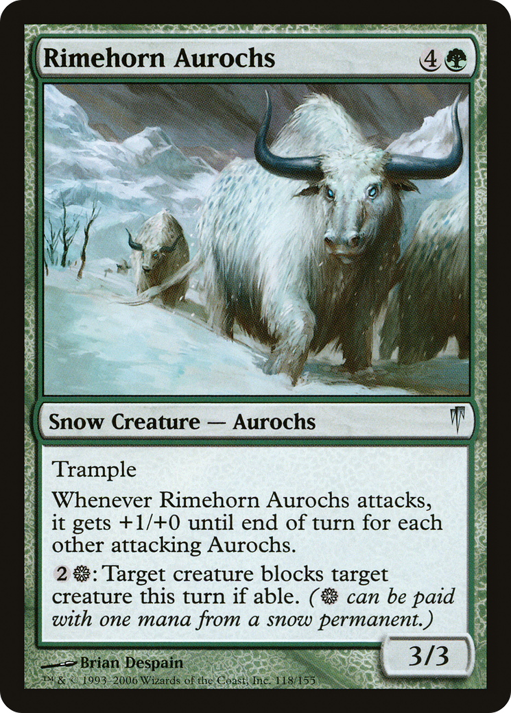 Rimehorn Aurochs (CSP-118) - Coldsnap - Premium MTG Single from Wizards of the Coast - Just $0.25! Shop now at Game Crave Tournament Store