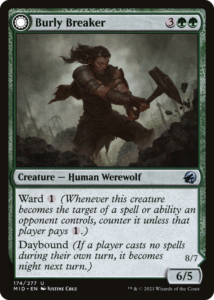 Burly Breaker // Dire-Strain Demolisher (MID-174) - Innistrad: Midnight Hunt: (Double Faced Transform) - Premium MTG Single from Wizards of the Coast - Just $0.08! Shop now at Game Crave Tournament Store