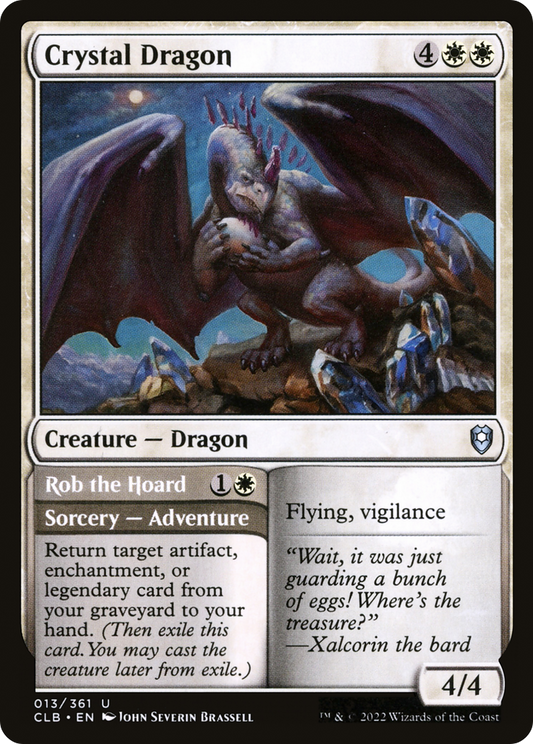 Crystal Dragon // Rob the Hoard (CLB-013) - Commander Legends: Battle for Baldur's Gate - Premium MTG Single from Wizards of the Coast - Just $0.08! Shop now at Game Crave Tournament Store