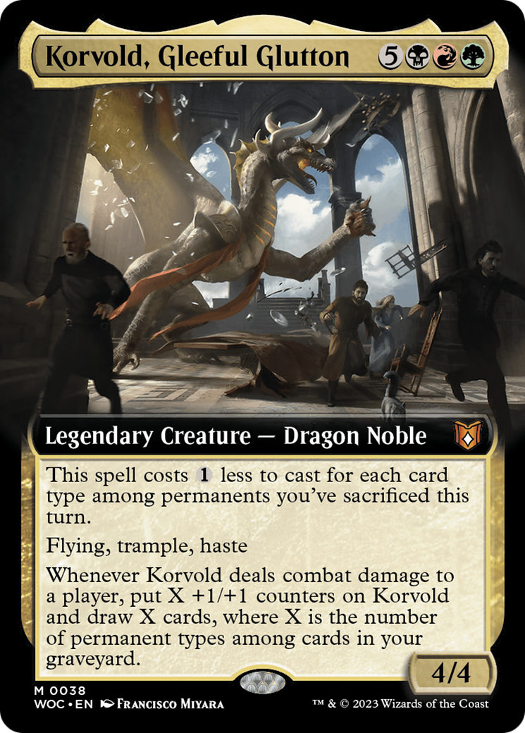Korvold, Gleeful Glutton (WOC-038) - Wilds of Eldraine Commander: (Extended Art) - Premium MTG Single from Wizards of the Coast - Just $0.23! Shop now at Game Crave Tournament Store