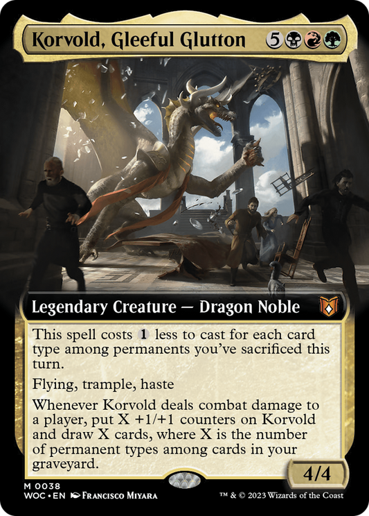 Korvold, Gleeful Glutton (WOC-038) - Wilds of Eldraine Commander: (Extended Art) - Premium MTG Single from Wizards of the Coast - Just $0.23! Shop now at Game Crave Tournament Store