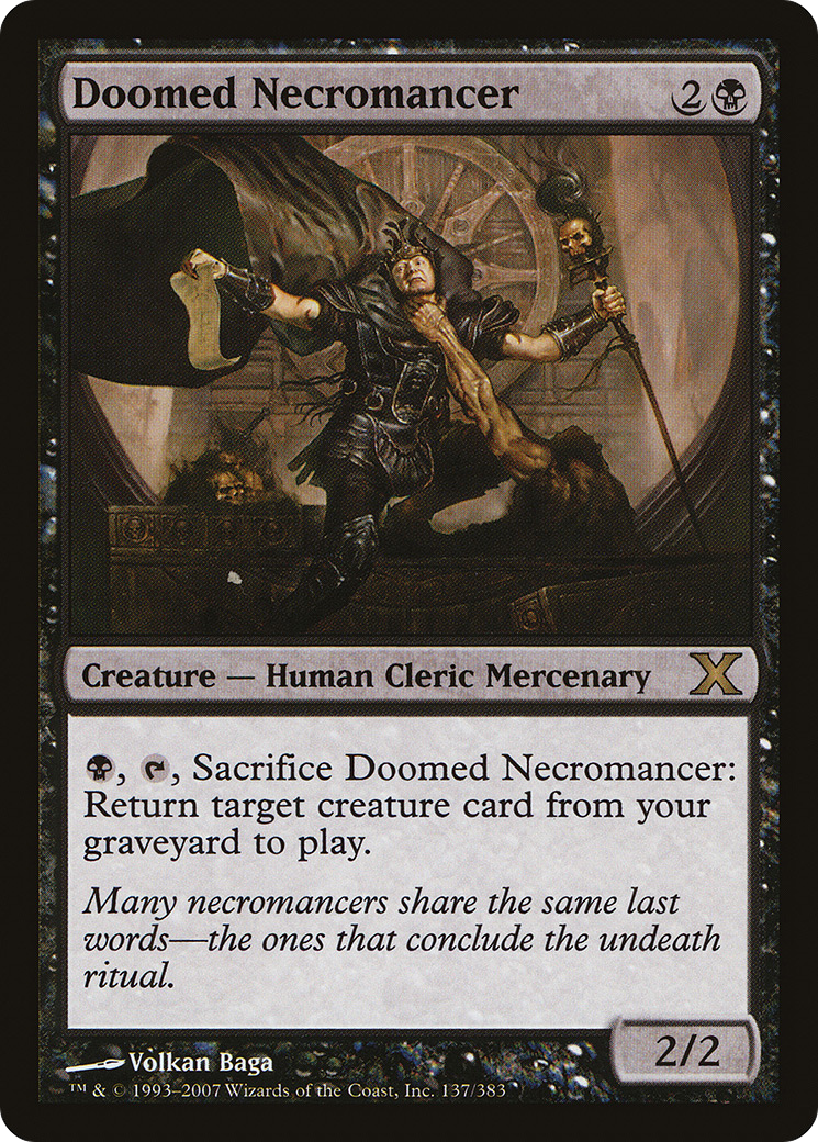 Doomed Necromancer (10E-137) - Tenth Edition Foil - Premium MTG Single from Wizards of the Coast - Just $1.92! Shop now at Game Crave Tournament Store