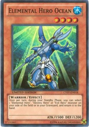 Elemental HERO Ocean (CT07-EN018) - 2010 Collectors Tins Limited - Premium Yugioh Single from Konami - Just $3.75! Shop now at Game Crave Tournament Store