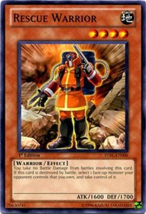 Rescue Warrior (STBL-EN006) - Starstrike Blast 1st Edition - Premium Yugioh Single from Konami - Just $0.25! Shop now at Game Crave Tournament Store