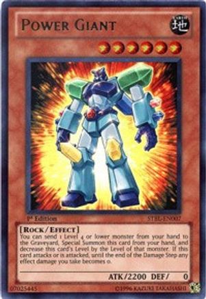 Power Giant (STBL-EN007) - Starstrike Blast 1st Edition - Premium Yugioh Single from Konami - Just $0.56! Shop now at Game Crave Tournament Store
