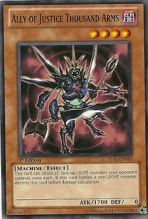 Ally of Justice Thousand Arms (STBL-EN093) - Starstrike Blast 1st Edition - Premium Yugioh Single from Konami - Just $0.25! Shop now at Game Crave Tournament Store
