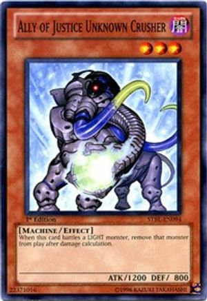 Ally of Justice Unknown Crusher (STBL-EN094) - Starstrike Blast Unlimited - Premium Yugioh Single from Konami - Just $0.25! Shop now at Game Crave Tournament Store