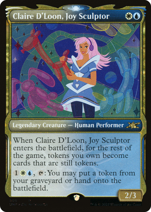 Claire D'Loon, Joy Sculptor (UNF-509) - Unfinity: (Showcase) Foil - Premium MTG Single from Wizards of the Coast - Just $0.08! Shop now at Game Crave Tournament Store