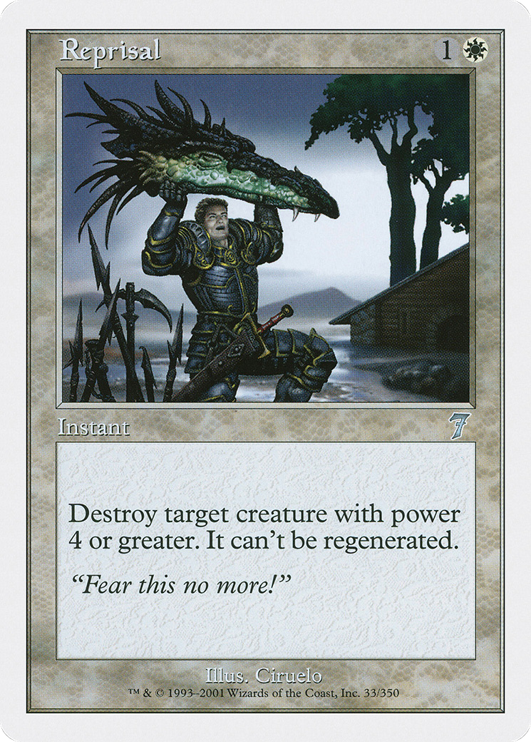 Reprisal (7ED-033) - Seventh Edition - Premium MTG Single from Wizards of the Coast - Just $0.08! Shop now at Game Crave Tournament Store