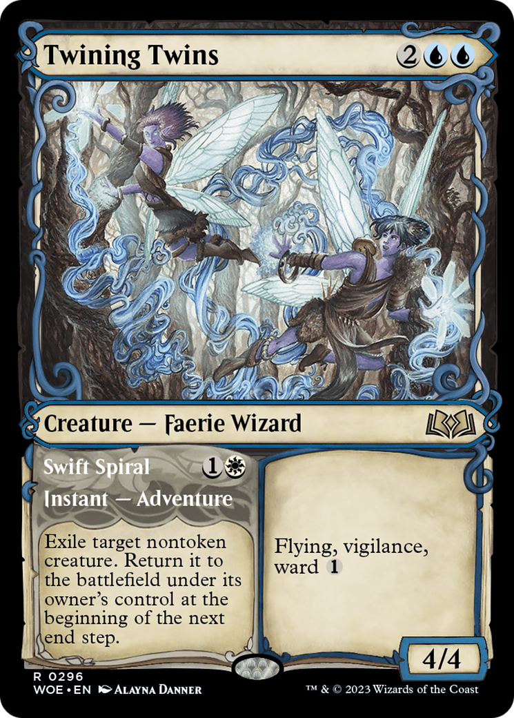 Twining Twins // Swift Spiral (WOE-296) - Wilds of Eldraine: (Showcase) Foil - Premium MTG Single from Wizards of the Coast - Just $0.26! Shop now at Game Crave Tournament Store