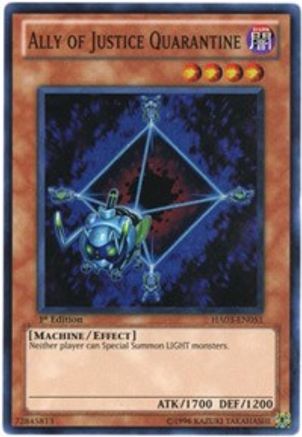 Ally of Justice Quarantine (HA03-EN051) - Hidden Arsenal 3 1st Edition - Premium Yugioh Single from Konami - Just $0.26! Shop now at Game Crave Tournament Store