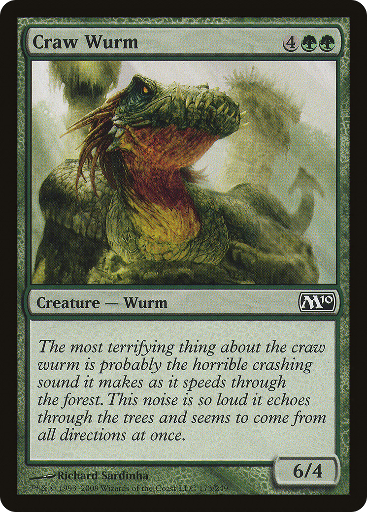 Craw Wurm (M10-173) - Magic 2010 Foil - Premium MTG Single from Wizards of the Coast - Just $0.08! Shop now at Game Crave Tournament Store