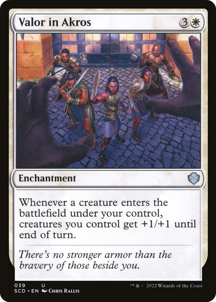 Valor in Akros (SCD-039) - Starter Commander Decks - Premium MTG Single from Wizards of the Coast - Just $0.08! Shop now at Game Crave Tournament Store
