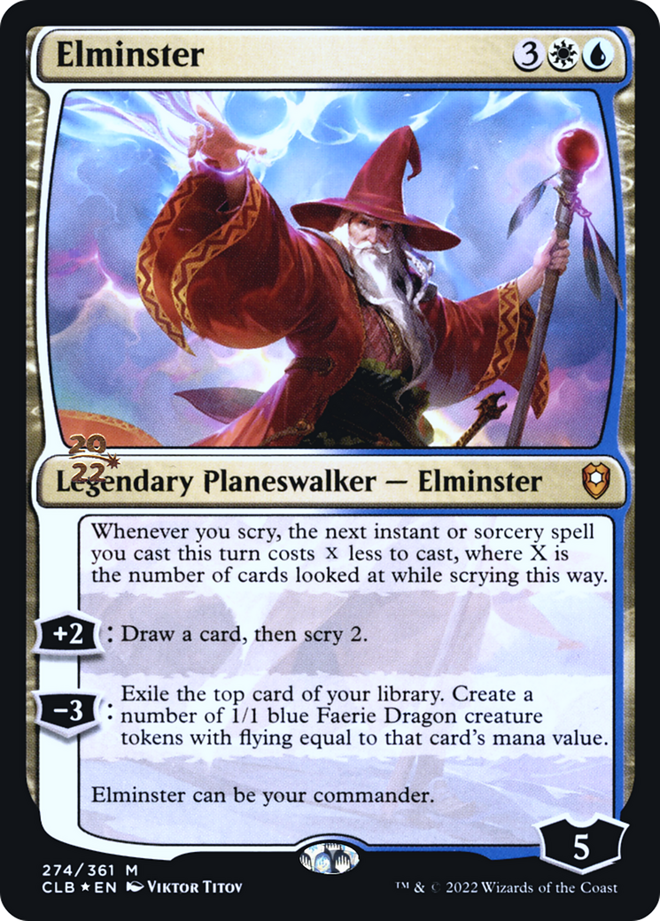 Elminster (PCLB-274S) - Battle for Baldur's Gate Promos Foil - Premium MTG Single from Wizards of the Coast - Just $3.71! Shop now at Game Crave Tournament Store