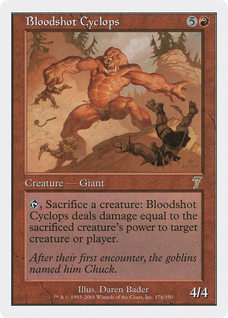 Bloodshot Cyclops (7ED-176) - Seventh Edition - Premium MTG Single from Wizards of the Coast - Just $0.11! Shop now at Game Crave Tournament Store