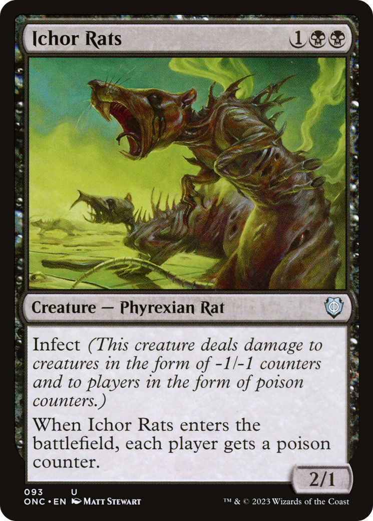 Ichor Rats (ONC-093) - Phyrexia: All Will Be One Commander - Premium MTG Single from Wizards of the Coast - Just $0.74! Shop now at Game Crave Tournament Store