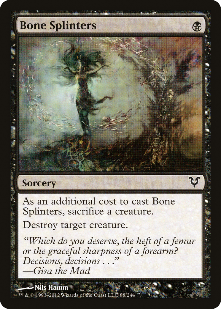 Bone Splinters (AVR-088) - Avacyn Restored - Premium MTG Single from Wizards of the Coast - Just $0.25! Shop now at Game Crave Tournament Store