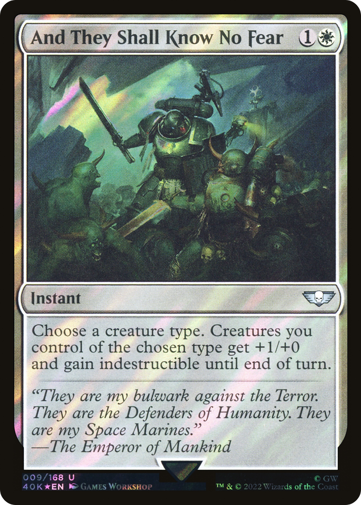 And They Shall Know No Fear (40K-09★) - Warhammer 40,000 Commander Foil - Premium MTG Single from Wizards of the Coast - Just $18.34! Shop now at Game Crave Tournament Store
