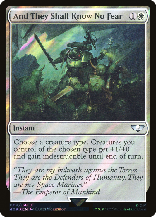 And They Shall Know No Fear (40K-09★) - Warhammer 40,000 Commander Foil - Premium MTG Single from Wizards of the Coast - Just $18.34! Shop now at Game Crave Tournament Store