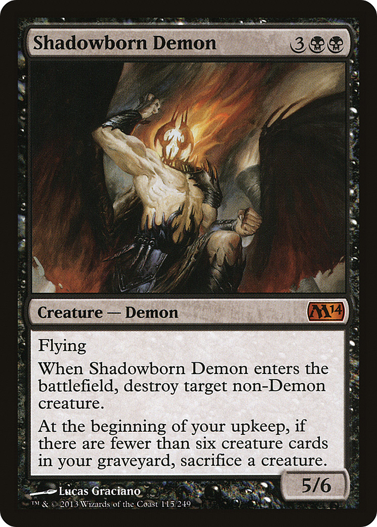 Shadowborn Demon (M14-115) - Magic 2014 Foil - Premium MTG Single from Wizards of the Coast - Just $2.45! Shop now at Game Crave Tournament Store