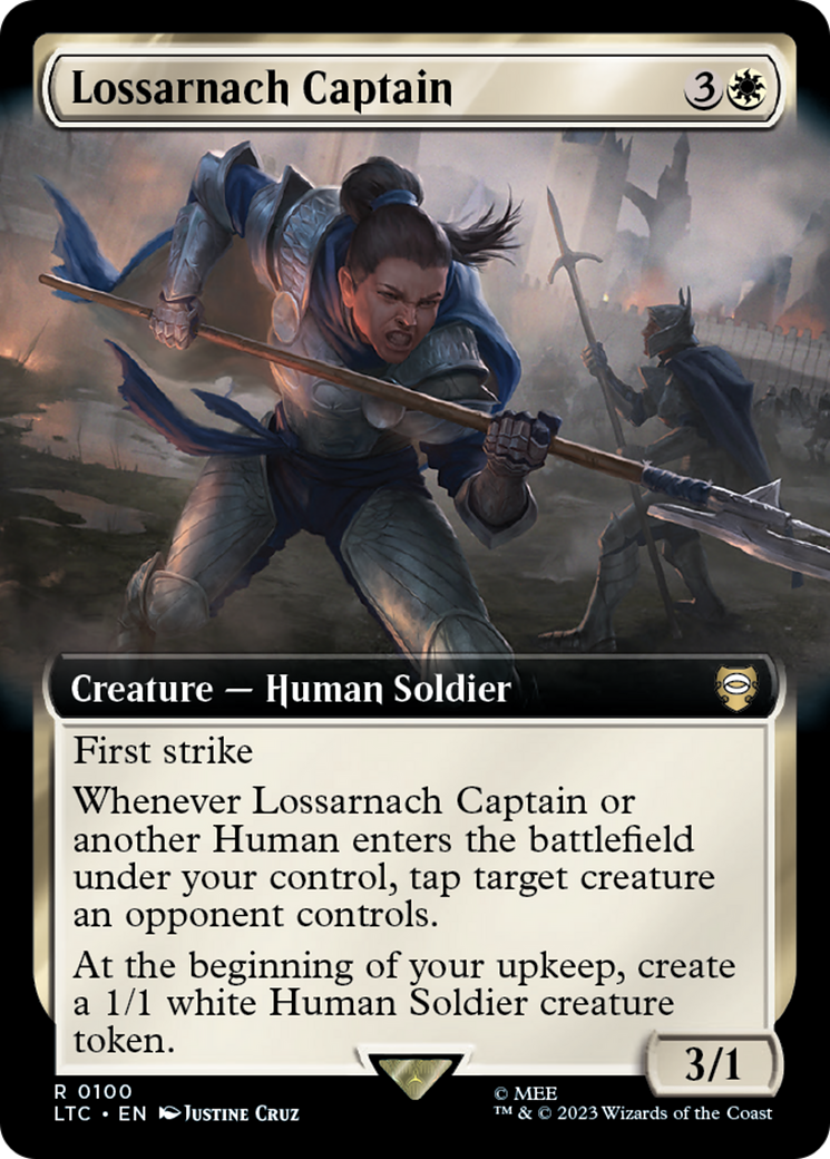 Lossarnach Captain (LTC-100) - Tales of Middle-earth Commander: (Extended Art) - Premium MTG Single from Wizards of the Coast - Just $0.83! Shop now at Game Crave Tournament Store