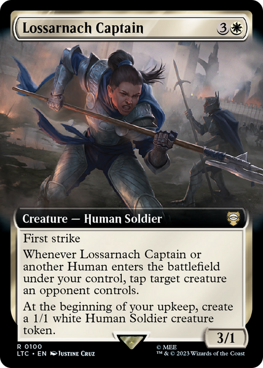 Lossarnach Captain (LTC-100) - Tales of Middle-earth Commander: (Extended Art) - Premium MTG Single from Wizards of the Coast - Just $0.83! Shop now at Game Crave Tournament Store