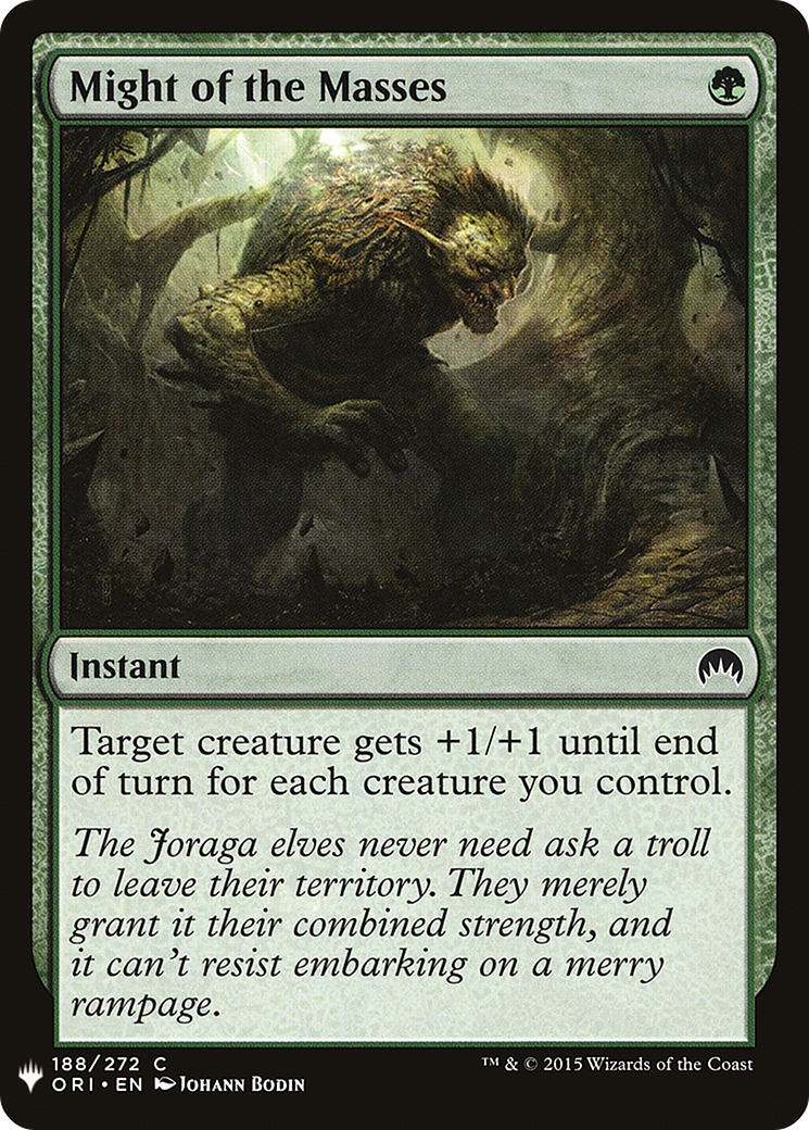 Might of the Masses (MB1-1270) - Mystery Booster - Premium MTG Single from Wizards of the Coast - Just $0.08! Shop now at Game Crave Tournament Store