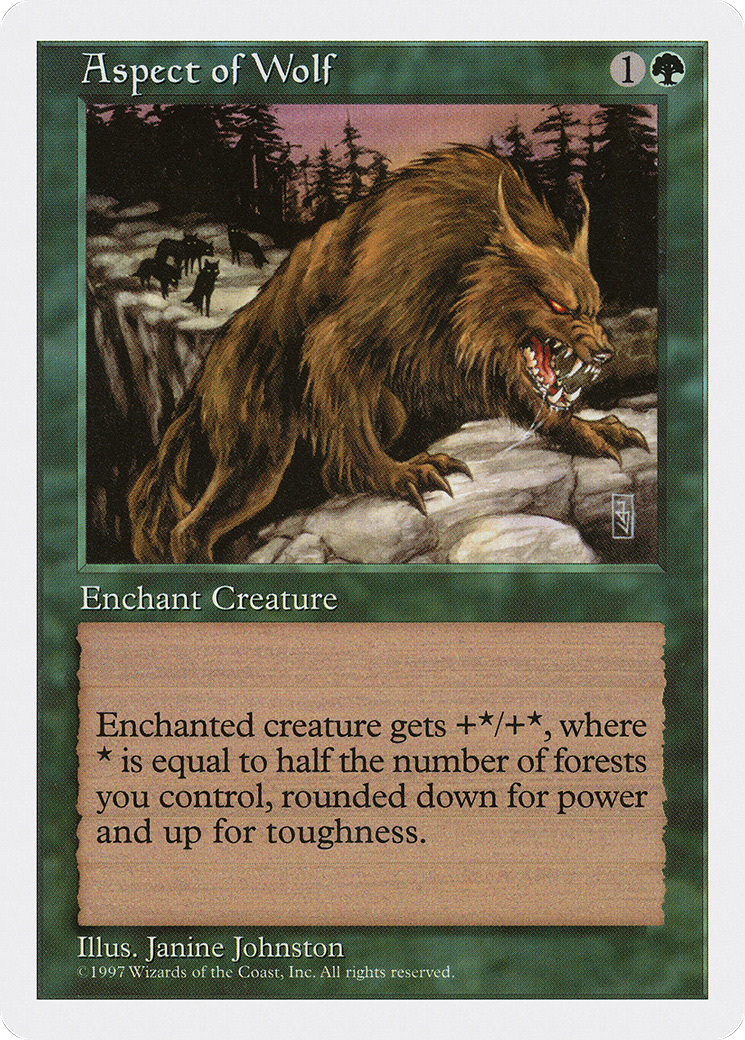 Aspect of Wolf (5ED-278) - Fifth Edition - Premium MTG Single from Wizards of the Coast - Just $0.13! Shop now at Game Crave Tournament Store