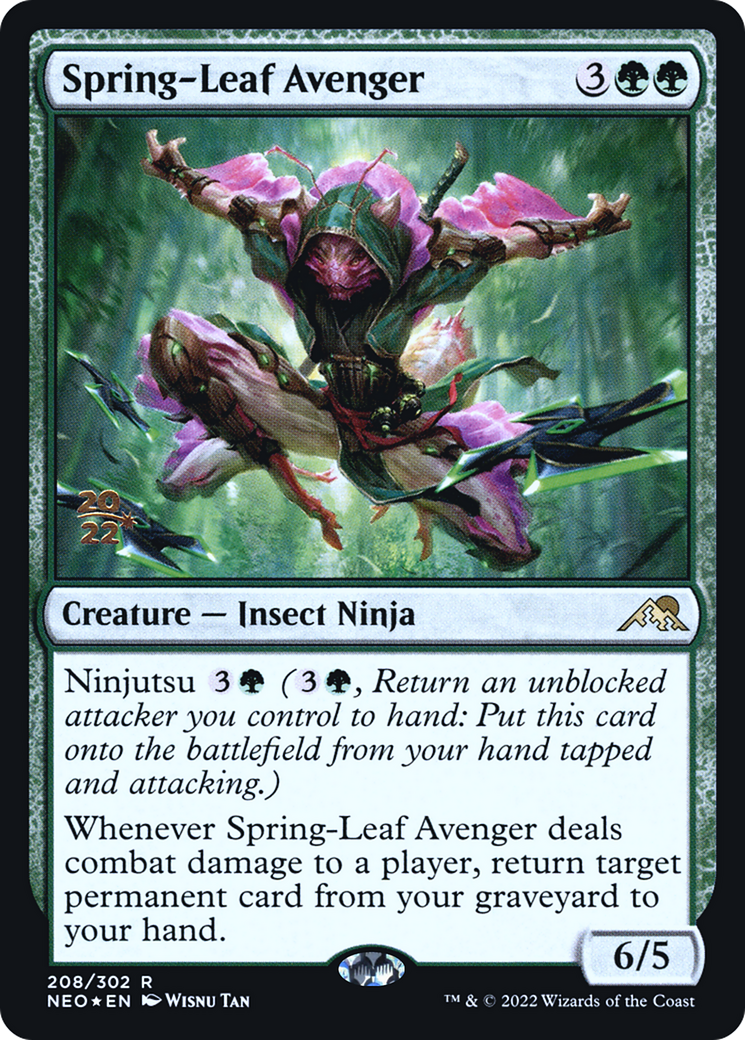 Spring-Leaf Avenger (PNEO-208S) - Kamigawa: Neon Dynasty Promos Foil - Premium MTG Single from Wizards of the Coast - Just $0.10! Shop now at Game Crave Tournament Store