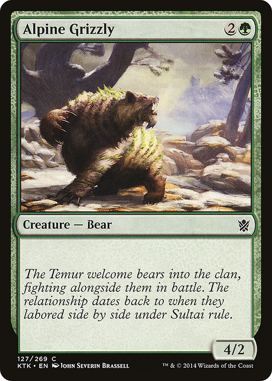 Alpine Grizzly (KTK-127) - Khans of Tarkir Foil - Premium MTG Single from Wizards of the Coast - Just $0.26! Shop now at Game Crave Tournament Store