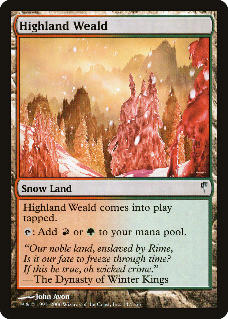 Highland Weald (CSP-147) - Coldsnap - Premium MTG Single from Wizards of the Coast - Just $0.08! Shop now at Game Crave Tournament Store