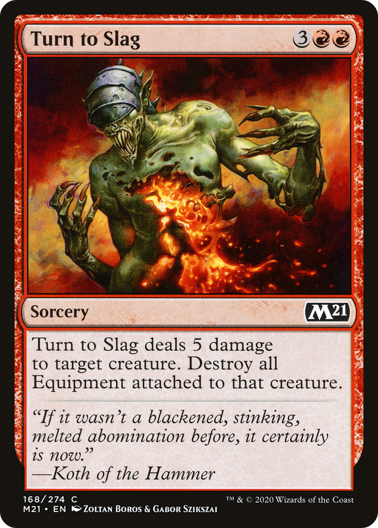 Turn to Slag (M21-168) - Core Set 2021 - Premium MTG Single from Wizards of the Coast - Just $0.08! Shop now at Game Crave Tournament Store