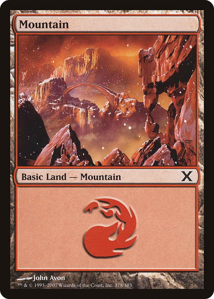 Mountain (10E-378) - Tenth Edition Foil - Premium MTG Single from Wizards of the Coast - Just $0.16! Shop now at Game Crave Tournament Store