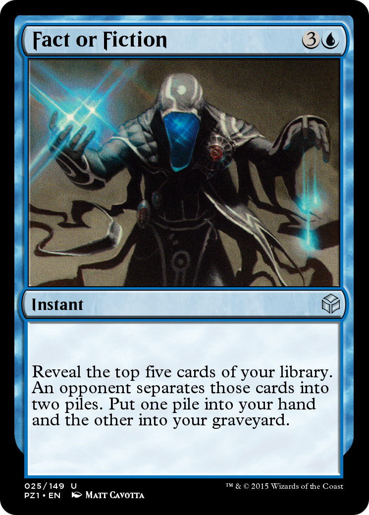 Fact or Fiction (PZ1-025) - Legendary Cube Prize Pack - Premium MTG Single from Wizards of the Coast - Just $0! Shop now at Game Crave Tournament Store